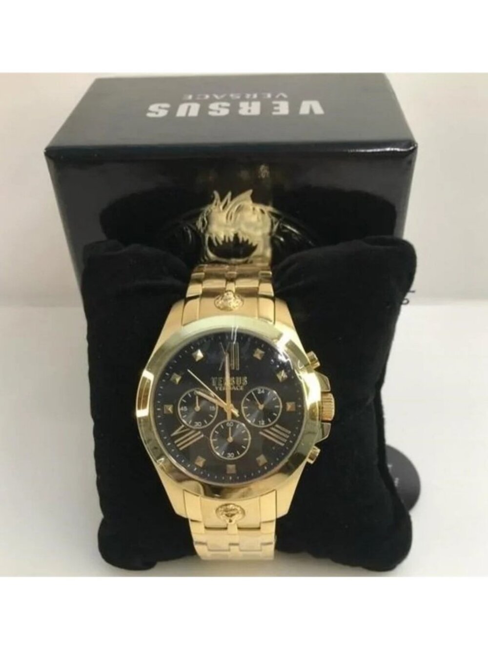 New Authentic VERSUS VERSACE Chrono Lion Bracelet Watch